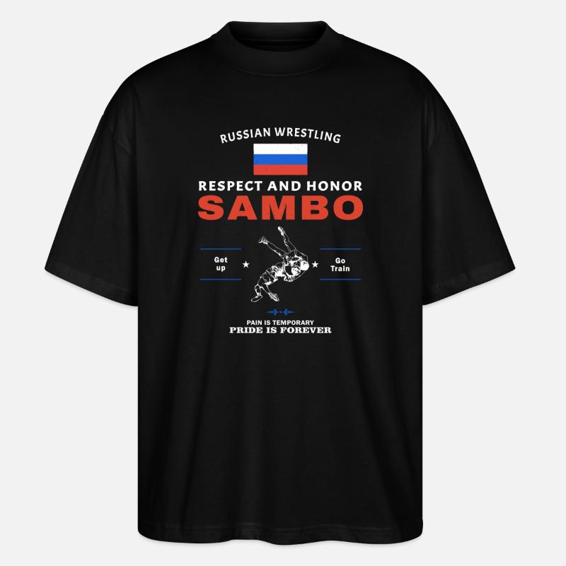 Combattant Sambo - T-shirt bio Blaster 2.0 coupe oversize Stanley/Stella Unisexe - noir