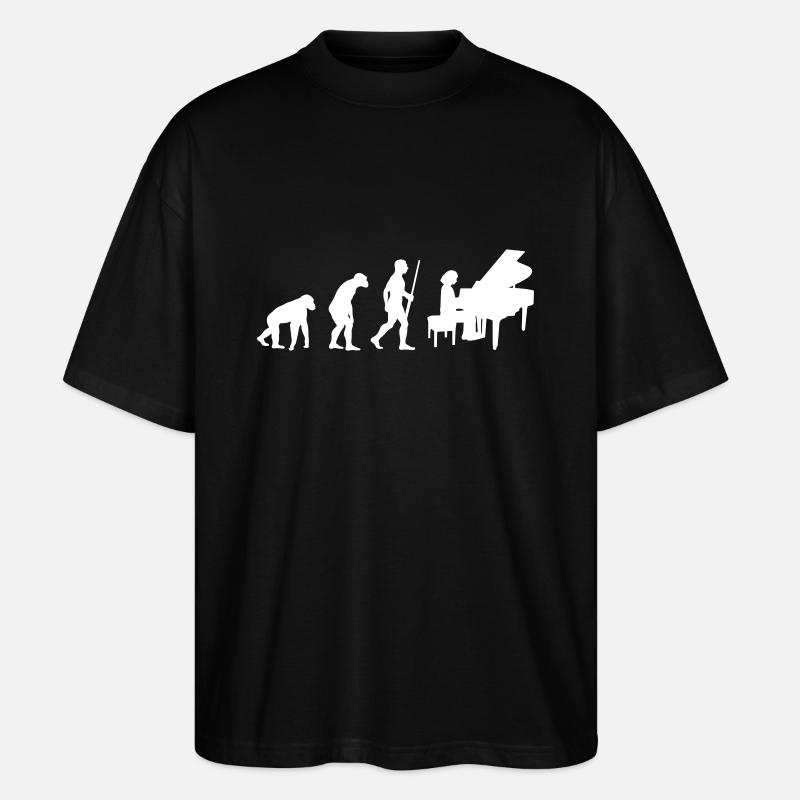 Évolution Piano Girl - T-shirt bio Blaster 2.0 coupe oversize Stanley/Stella Unisexe - noir