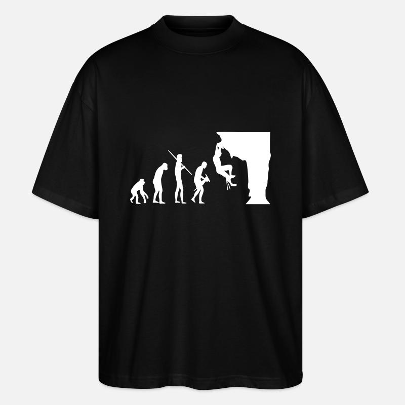 Climbing Evolution - Stanley/Stella Oversized Unisex Bio T-Shirt Blaster 2.0 - Schwarz