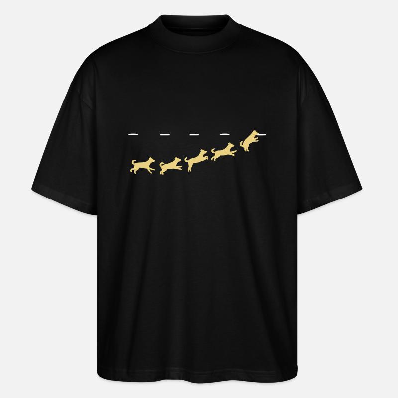 Frisbee dog - Stanley/Stella Oversized Unisex Bio T-Shirt Blaster 2.0 - Schwarz