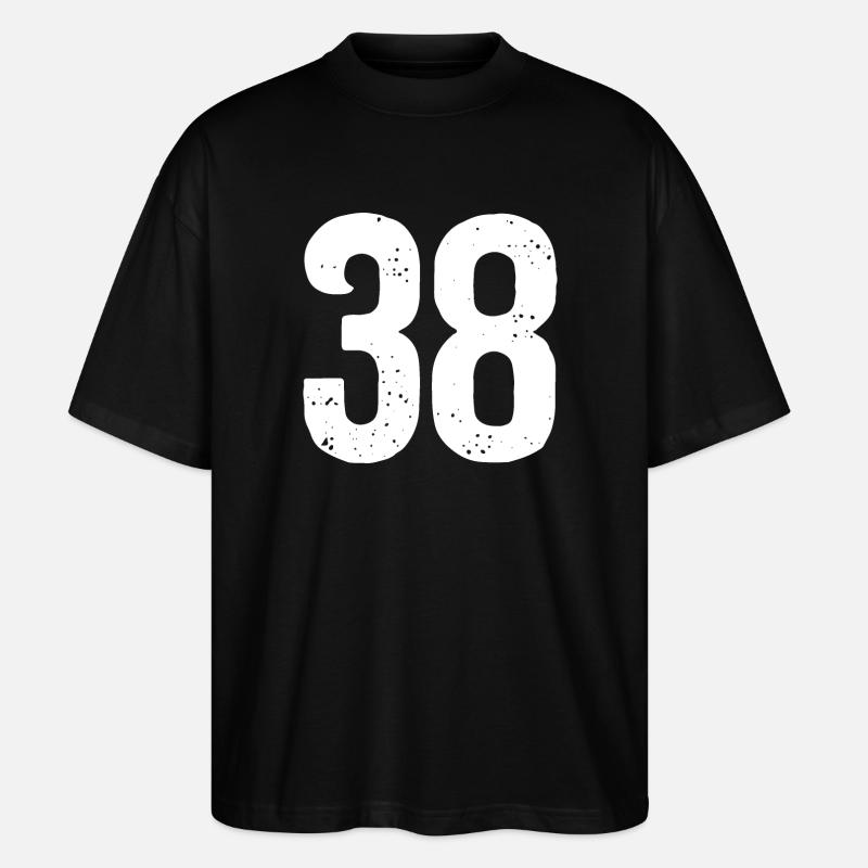 38 Numéros Blanc - T-shirt bio Blaster 2.0 coupe oversize Stanley/Stella Unisexe - noir