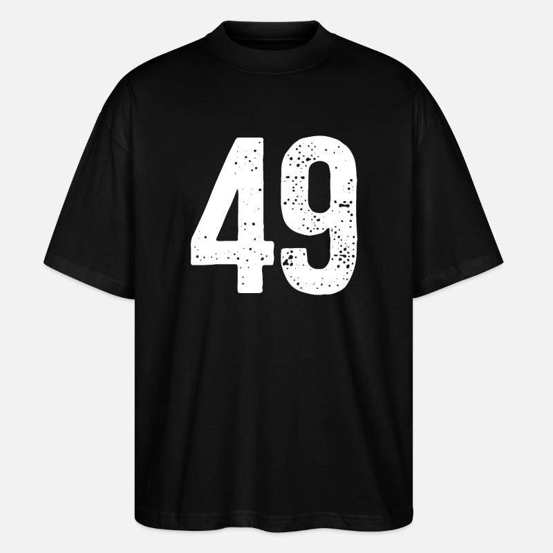 49 Numéros Blanc - T-shirt bio Blaster 2.0 coupe oversize Stanley/Stella Unisexe - noir