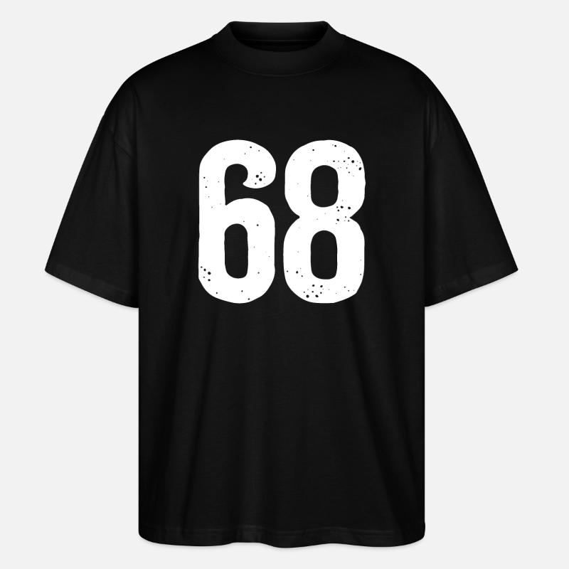 68 Numéros Blanc - T-shirt bio Blaster 2.0 coupe oversize Stanley/Stella Unisexe - noir