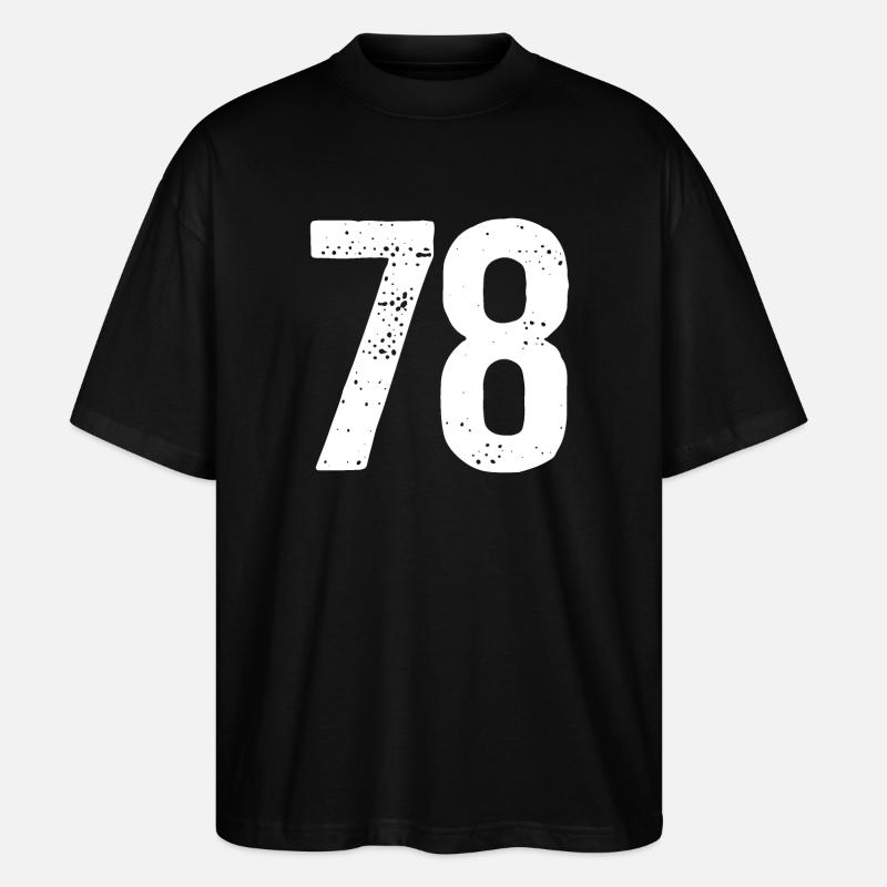 78 Numéros Blanc - T-shirt bio Blaster 2.0 coupe oversize Stanley/Stella Unisexe - noir