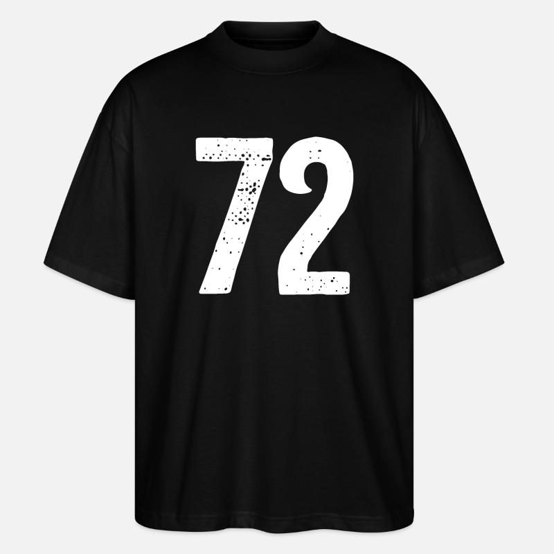 72 Numéros Blanc - T-shirt bio Blaster 2.0 coupe oversize Stanley/Stella Unisexe - noir