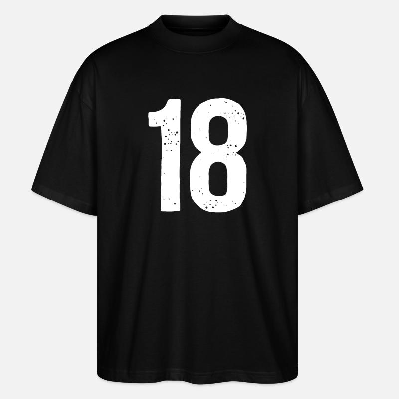 18 Numéros Blanc - T-shirt bio Blaster 2.0 coupe oversize Stanley/Stella Unisexe - noir