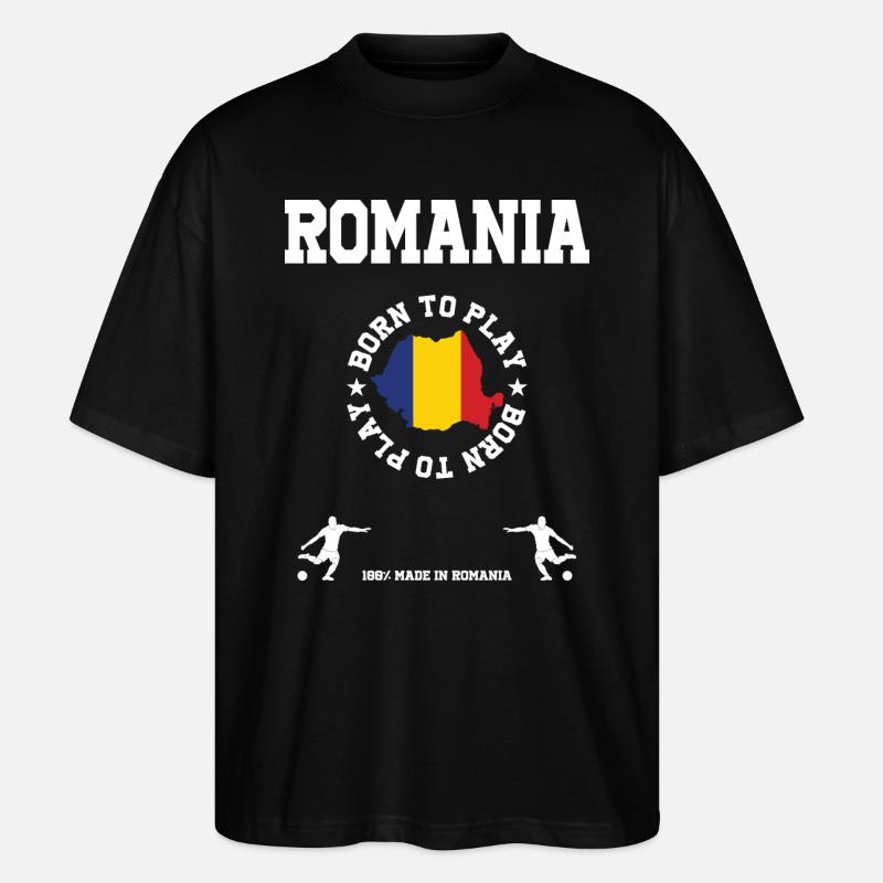 Rumänien - Stanley/Stella Oversized Unisex Bio T-Shirt Blaster 2.0 - Schwarz