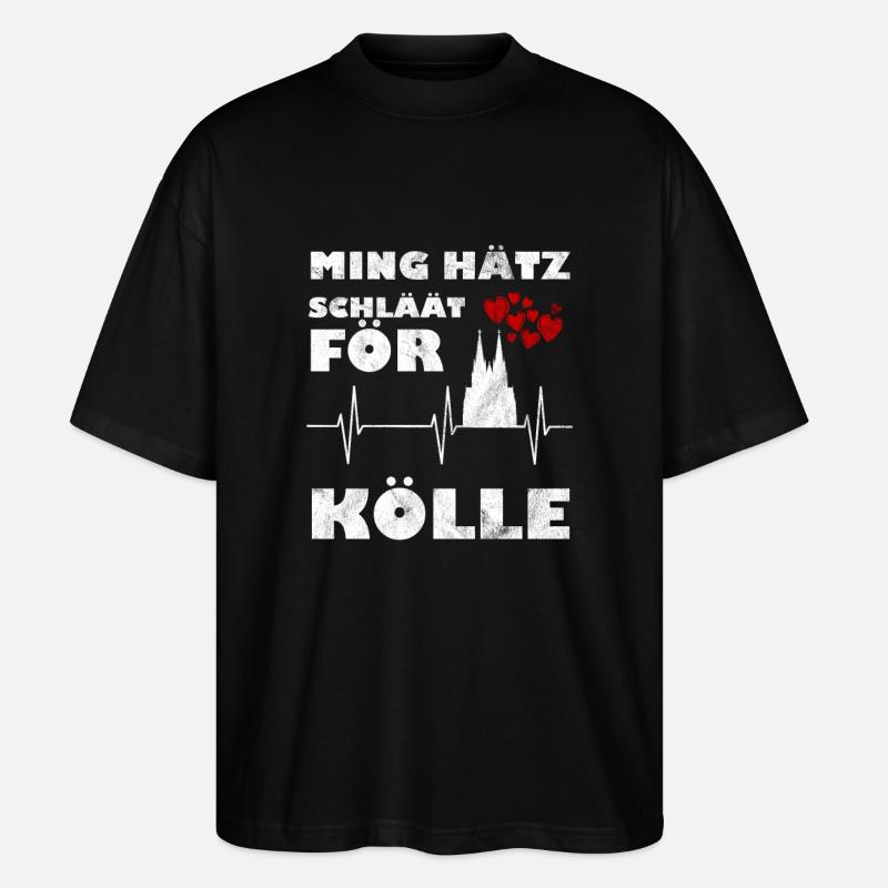 Köln - Stanley/Stella Oversized Unisex Bio T-Shirt Blaster 2.0 - Schwarz