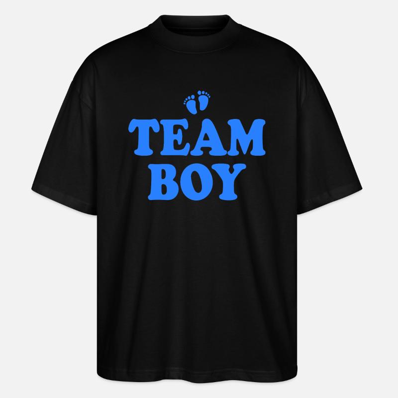 Team boy - Stanley/Stella Oversized Unisex Bio T-Shirt Blaster 2.0 - Schwarz