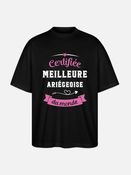 Certifiée ariégeoise du monde - T-shirt bio Blaster 2.0 coupe oversize Stanley/Stella Unisexe - noir