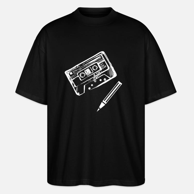 old school - Stanley/Stella Oversized Unisex Bio T-Shirt Blaster 2.0 - Schwarz