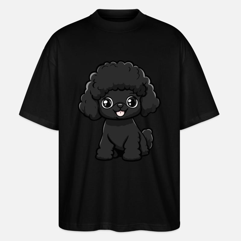 Caniche Chien Mignon - T-shirt bio Blaster 2.0 coupe oversize Stanley/Stella Unisexe - noir