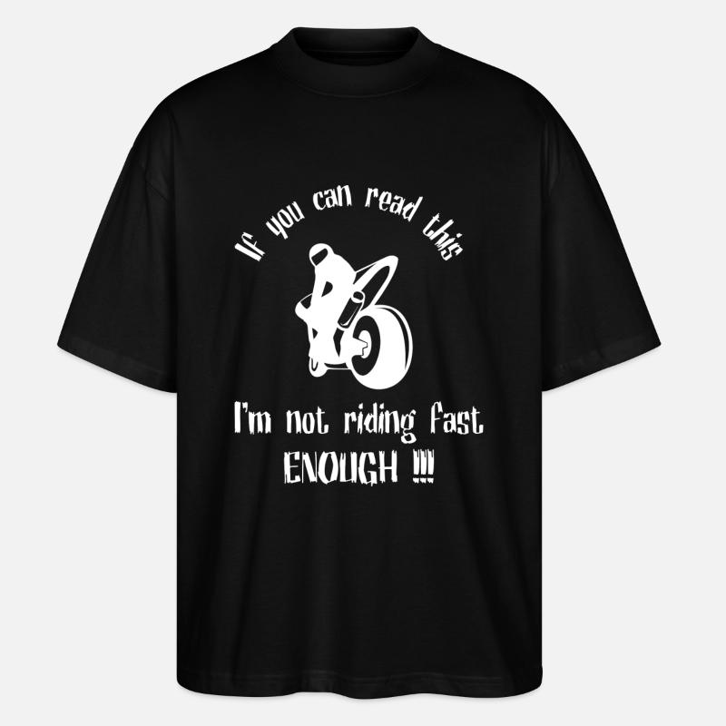 Motorräder können lesen - Stanley/Stella Oversized Unisex Bio T-Shirt Blaster 2.0 - Schwarz
