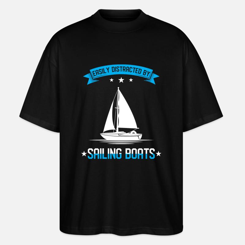 Sailing Sailor Gift - Stanley/Stella Oversized Unisex Organic T-shirt Blaster 2.0 - black