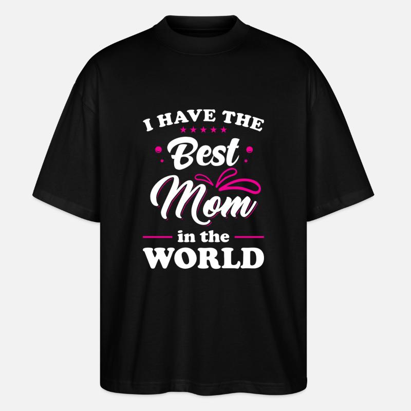 Weltbeste Mama beste Mutter - Stanley/Stella Oversized Unisex Bio T-Shirt Blaster 2.0 - Schwarz