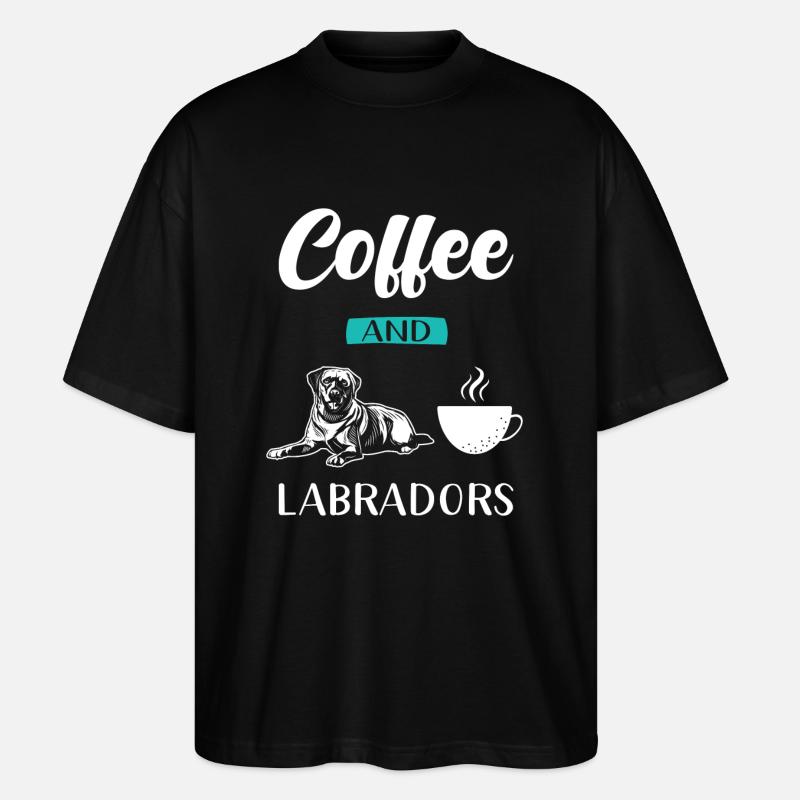 Labrador - Stanley/Stella Oversized Unisex Organic T-shirt Blaster 2.0 - black