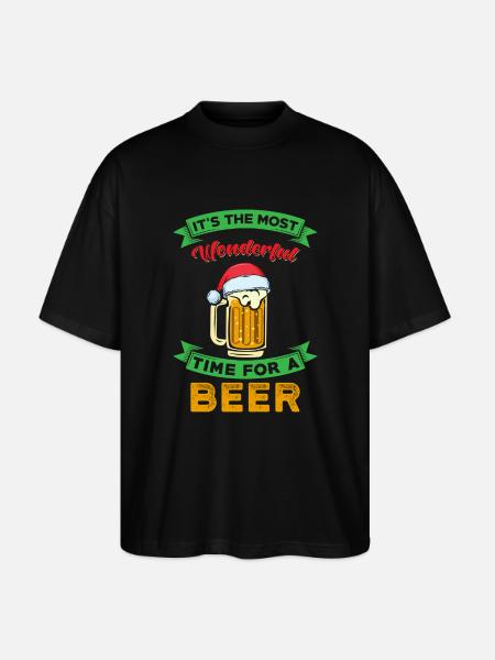 Christmas Beer - Stanley/Stella Oversized Unisex Organic T-shirt Blaster 2.0 - black