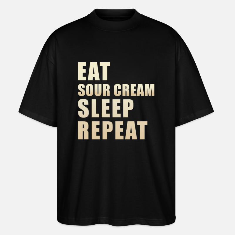 Sour Cream - Stanley/Stella Oversized Unisex Bio T-Shirt Blaster 2.0 - Schwarz