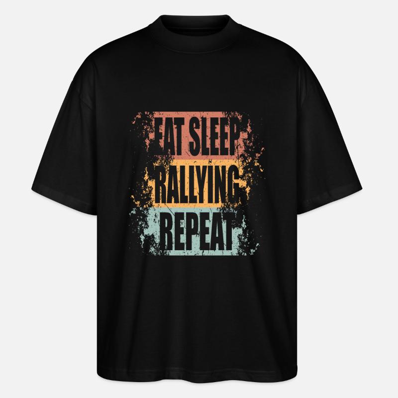 Rallye Manger Dormir Répéter - T-shirt bio Blaster 2.0 coupe oversize Stanley/Stella Unisexe - noir