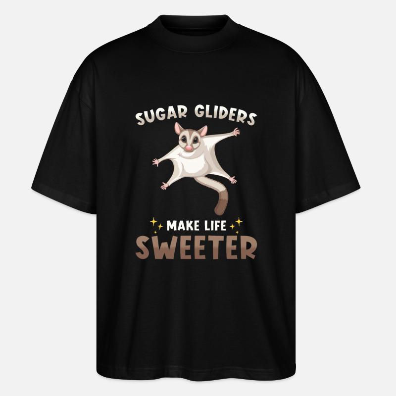Sugar Glider Spruch - Stanley/Stella Oversized Unisex Bio T-Shirt Blaster 2.0 - Schwarz