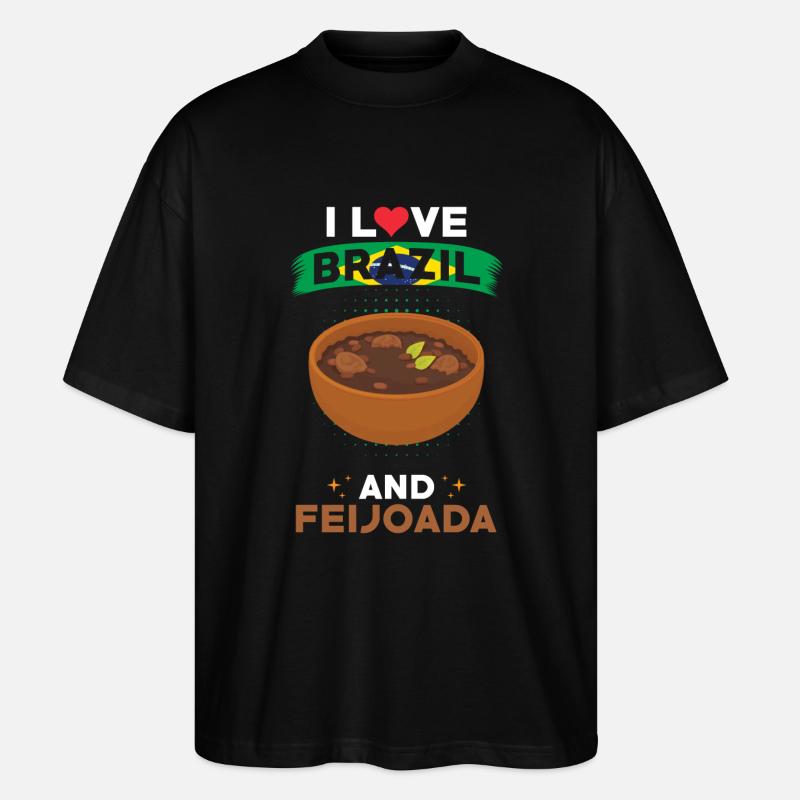 Feijoada, Brésil, Cuisine brésilienne - T-shirt bio Blaster 2.0 coupe oversize Stanley/Stella Unisexe - noir