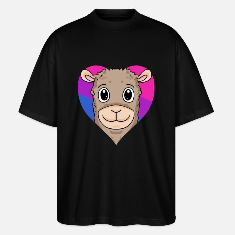 Bisexuell Alpaka Geschenk - Stanley/Stella Oversized Unisex Bio T-Shirt Blaster 2.0 - Schwarz