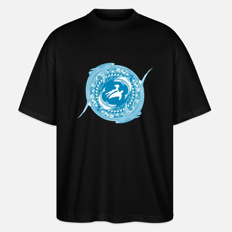 Kind von Poseidon - Stanley/Stella Oversized Unisex Bio T-Shirt Blaster 2.0 - Schwarz