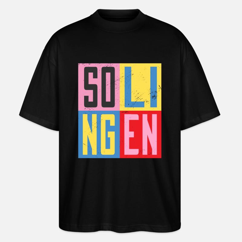 Solingen Städte Design - Stanley/Stella Oversized Unisex Bio T-Shirt Blaster 2.0 - Schwarz