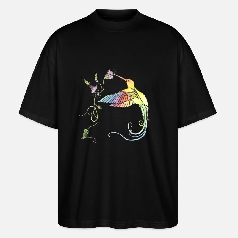 Kolibri - Stanley/Stella Oversized Unisex Bio T-Shirt Blaster 2.0 - Schwarz