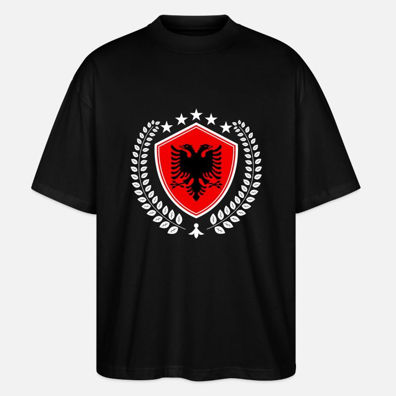 Albanien - Stanley/Stella Oversized Unisex Bio T-Shirt Blaster 2.0 - Schwarz