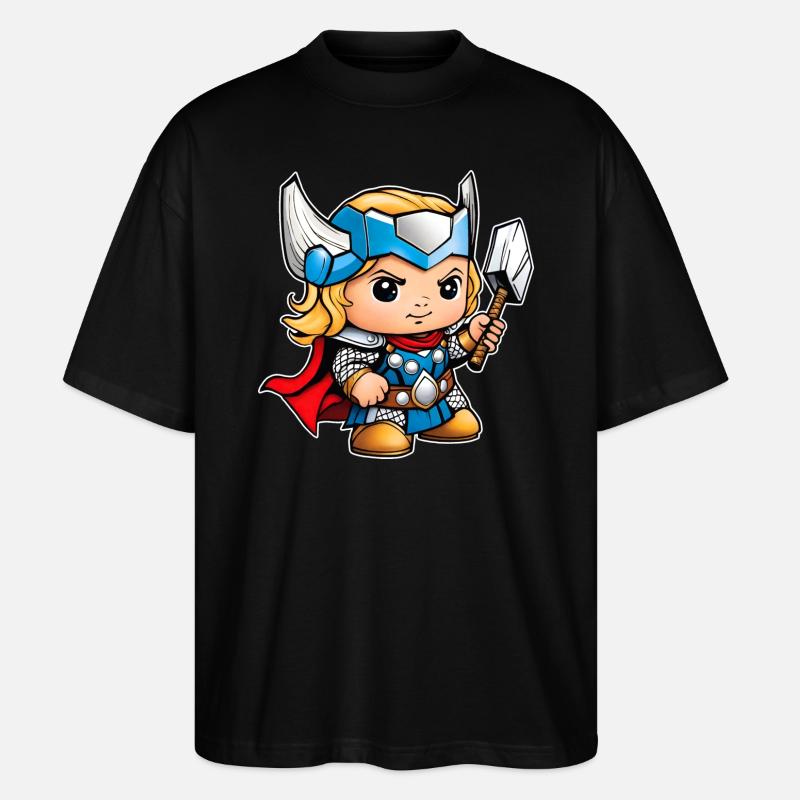 Baby Wikinger Thor - Stanley/Stella Oversized Unisex Bio T-Shirt Blaster 2.0 - Schwarz