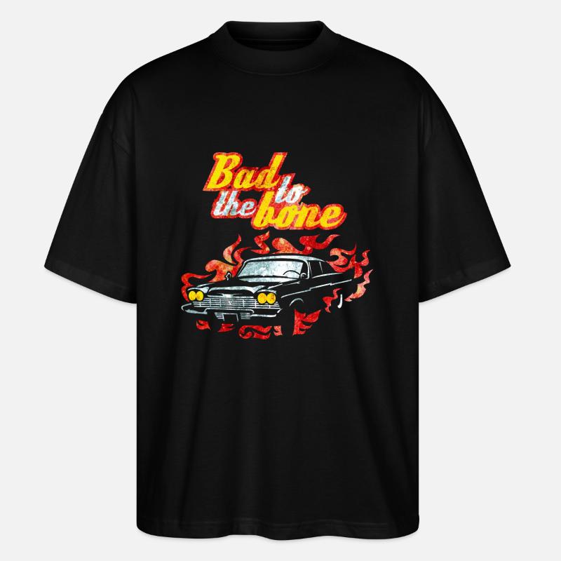 Bad to the Bone - Stanley/Stella Oversized Unisex Bio T-Shirt Blaster 2.0 - Schwarz