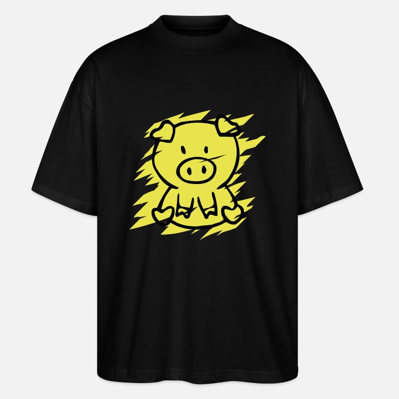 oink - Stanley/Stella Oversized Unisex Organic T-shirt Blaster 2.0 - black