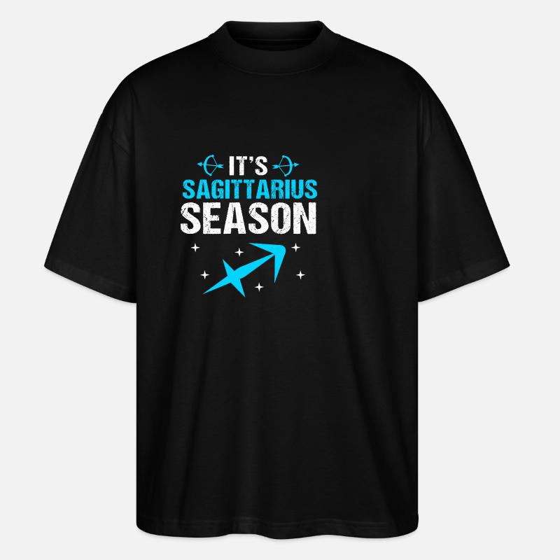 Signe du zodiaque Sagittaire - T-shirt bio Blaster 2.0 coupe oversize Stanley/Stella Unisexe - noir