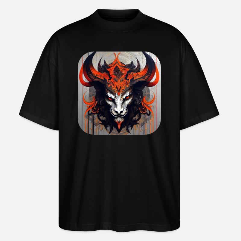 Diabolischer Stier - Stanley/Stella Oversized Unisex Bio T-Shirt Blaster 2.0 - Schwarz