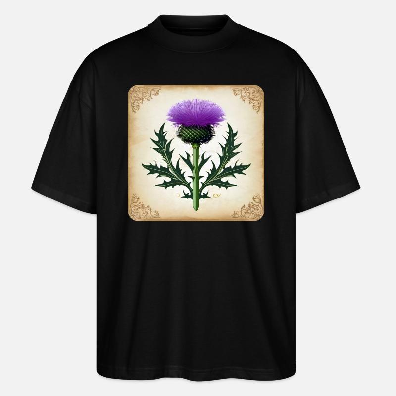 Distel als Wappen II - Stanley/Stella Oversized Unisex Bio T-Shirt Blaster 2.0 - Schwarz