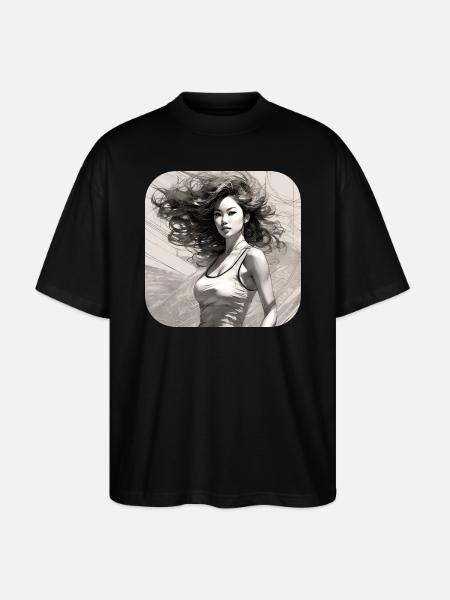 Fille cool - T-shirt bio Blaster 2.0 coupe oversize Stanley/Stella Unisexe - noir