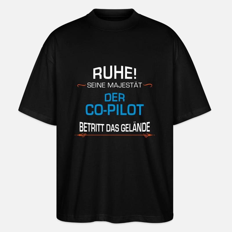 Co-Pilot Beruf - Stanley/Stella Oversized Unisex Bio T-Shirt Blaster 2.0 - Schwarz