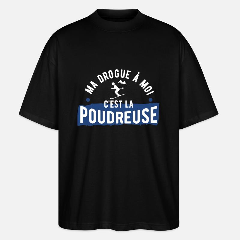 Drogue poudreuse cadeau - T-shirt bio Blaster 2.0 coupe oversize Stanley/Stella Unisexe - noir