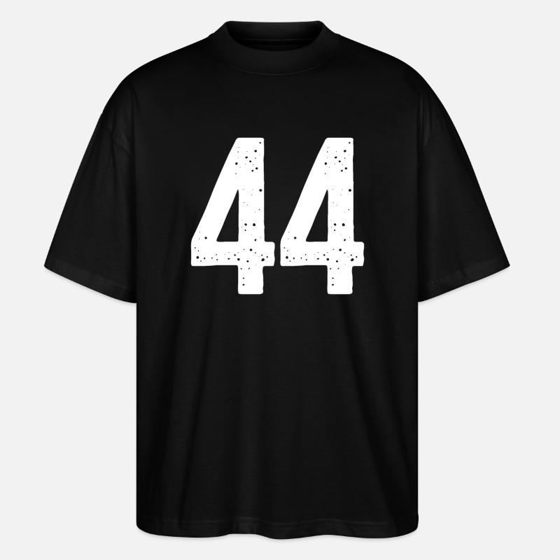 44 Numéros Blanc - T-shirt bio Blaster 2.0 coupe oversize Stanley/Stella Unisexe - noir