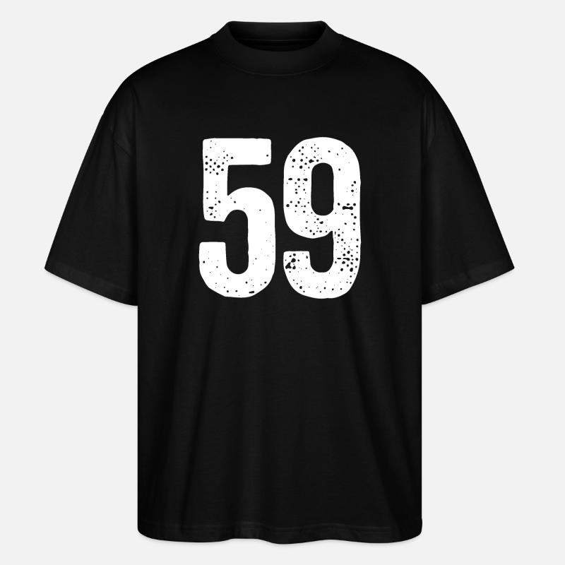 59 Numéros Blanc - T-shirt bio Blaster 2.0 coupe oversize Stanley/Stella Unisexe - noir