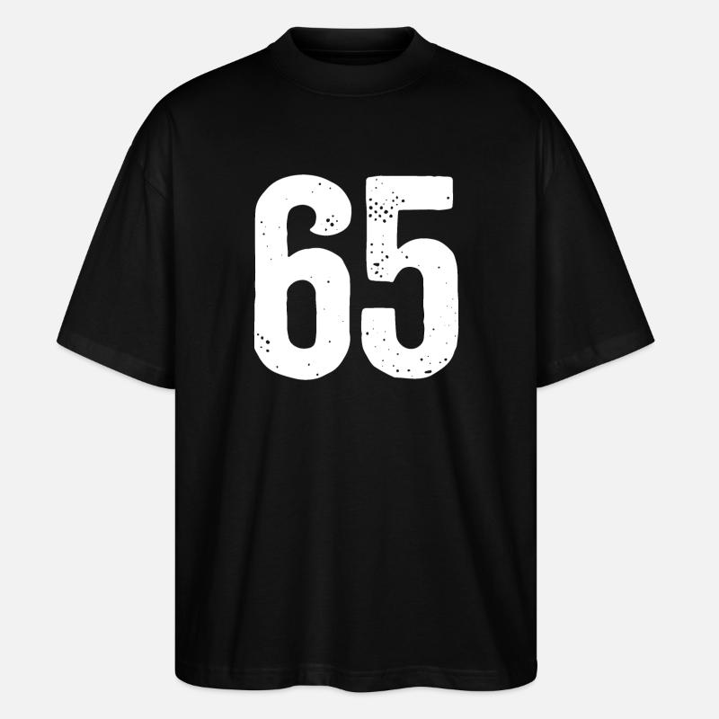 65 Numéros Blanc - T-shirt bio Blaster 2.0 coupe oversize Stanley/Stella Unisexe - noir