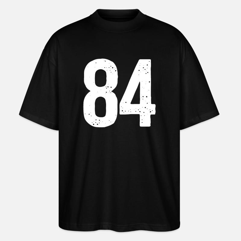 84 Numbers White - Stanley/Stella Oversized Unisex Organic T-shirt Blaster 2.0 - black