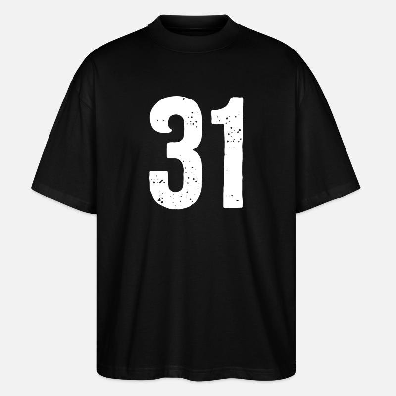 31 Numéros Blanc - T-shirt bio Blaster 2.0 coupe oversize Stanley/Stella Unisexe - noir