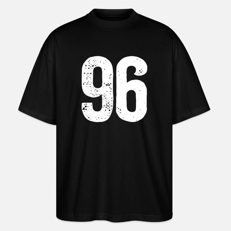 96 Numéros Blanc - T-shirt bio Blaster 2.0 coupe oversize Stanley/Stella Unisexe - noir