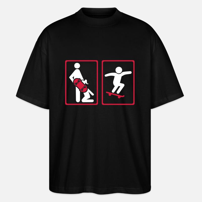 Skateboard - Stanley/Stella Oversized Unisex Bio T-Shirt Blaster 2.0 - Schwarz