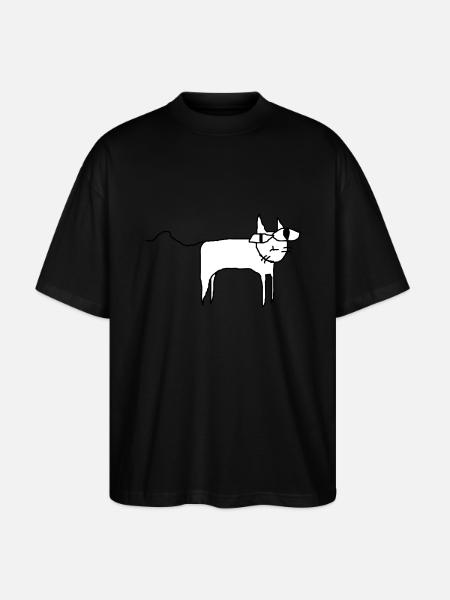 Cat - Stanley/Stella Oversized Unisex Organic T-shirt Blaster 2.0 - black