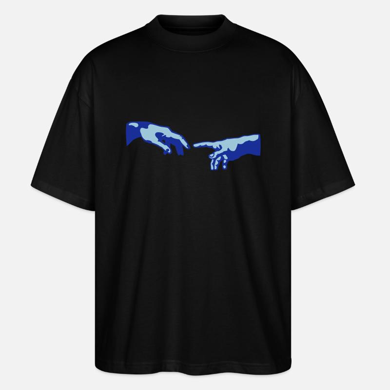 gott hand Hand Gottes - Stanley/Stella Oversized Unisex Bio T-Shirt Blaster 2.0 - Schwarz