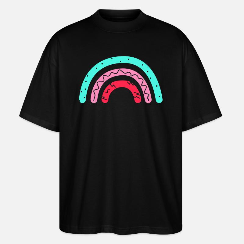 Arc-en-ciel - T-shirt bio Blaster 2.0 coupe oversize Stanley/Stella Unisexe - noir