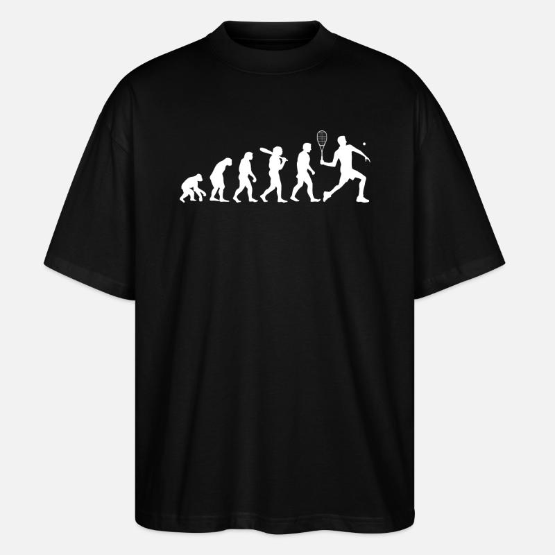 Evolution Squash Player - Stanley/Stella Oversized Unisex Organic T-shirt Blaster 2.0 - black